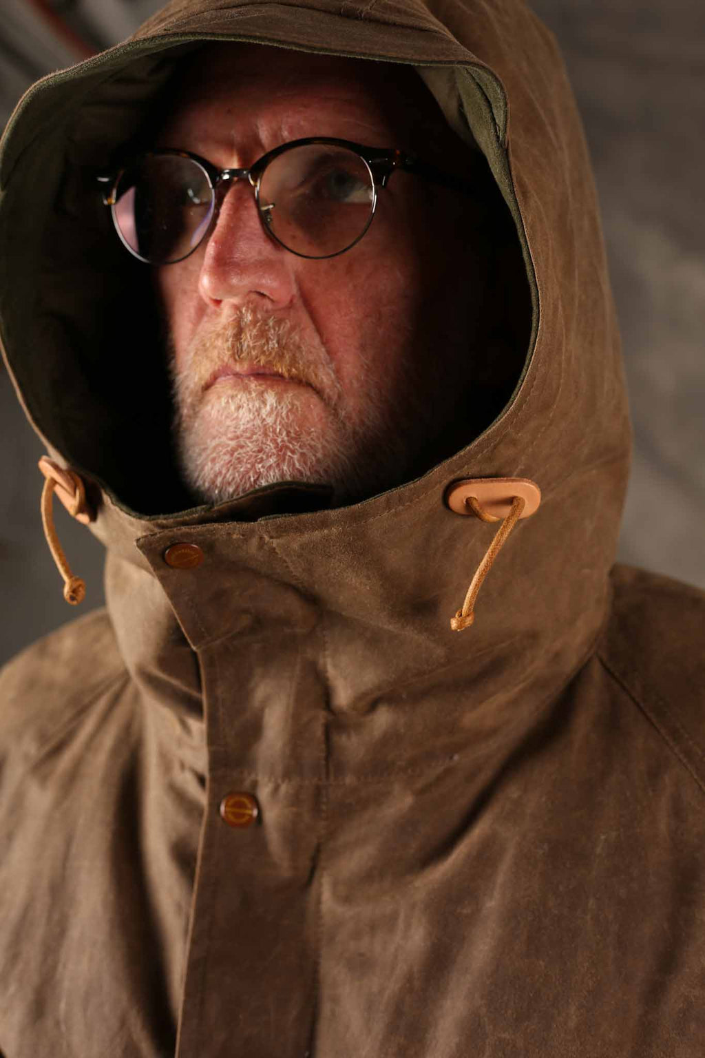MANIFATTURA CECCARELLI - FISHERMAN DOWN PARKA JACKET WAXED CANVAS 7026-WX DARK TAN