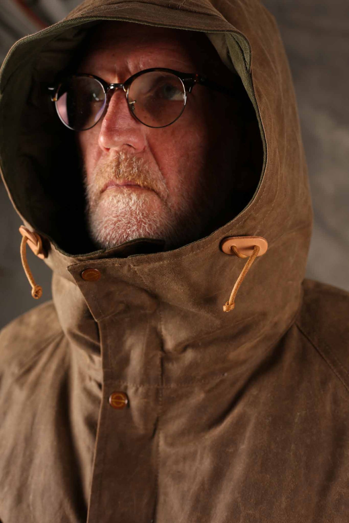 MANIFATTURA CECCARELLI - FISHERMAN DOWN PARKA JACKET WAXED CANVAS 7026-WX DARK TAN