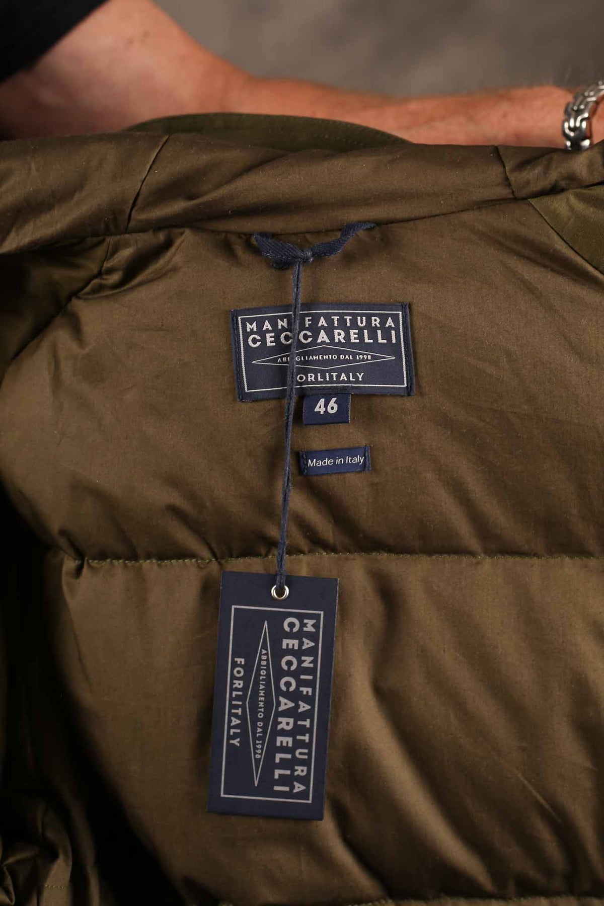 MANIFATTURA CECCARELLI - FISHERMAN DOWN PARKA JACKET WAXED CANVAS 7026-WX DARK TAN