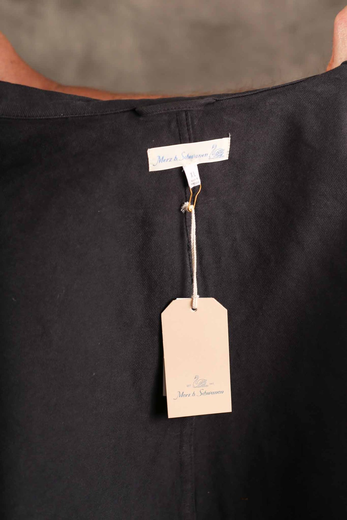 Merz b. Schwanen JKT05.98.2 Worker's Cotton Twill Jacket Charcoal