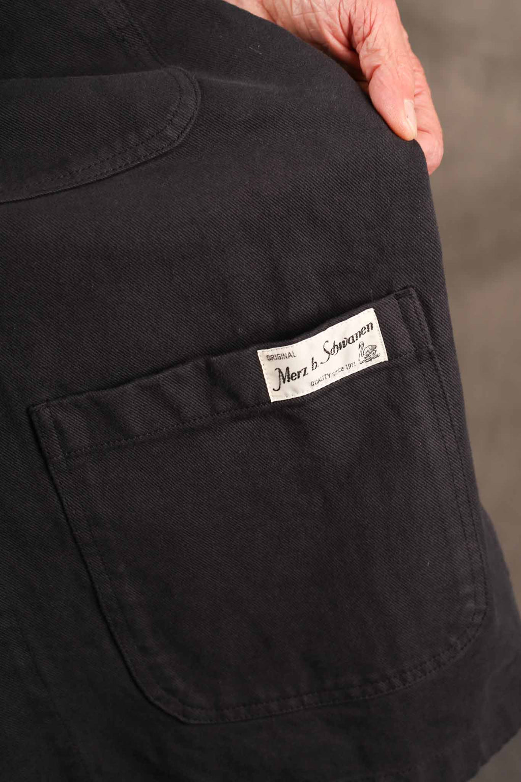 Merz b. Schwanen JKT05.98.2 Worker's Cotton Twill Jacket Charcoal