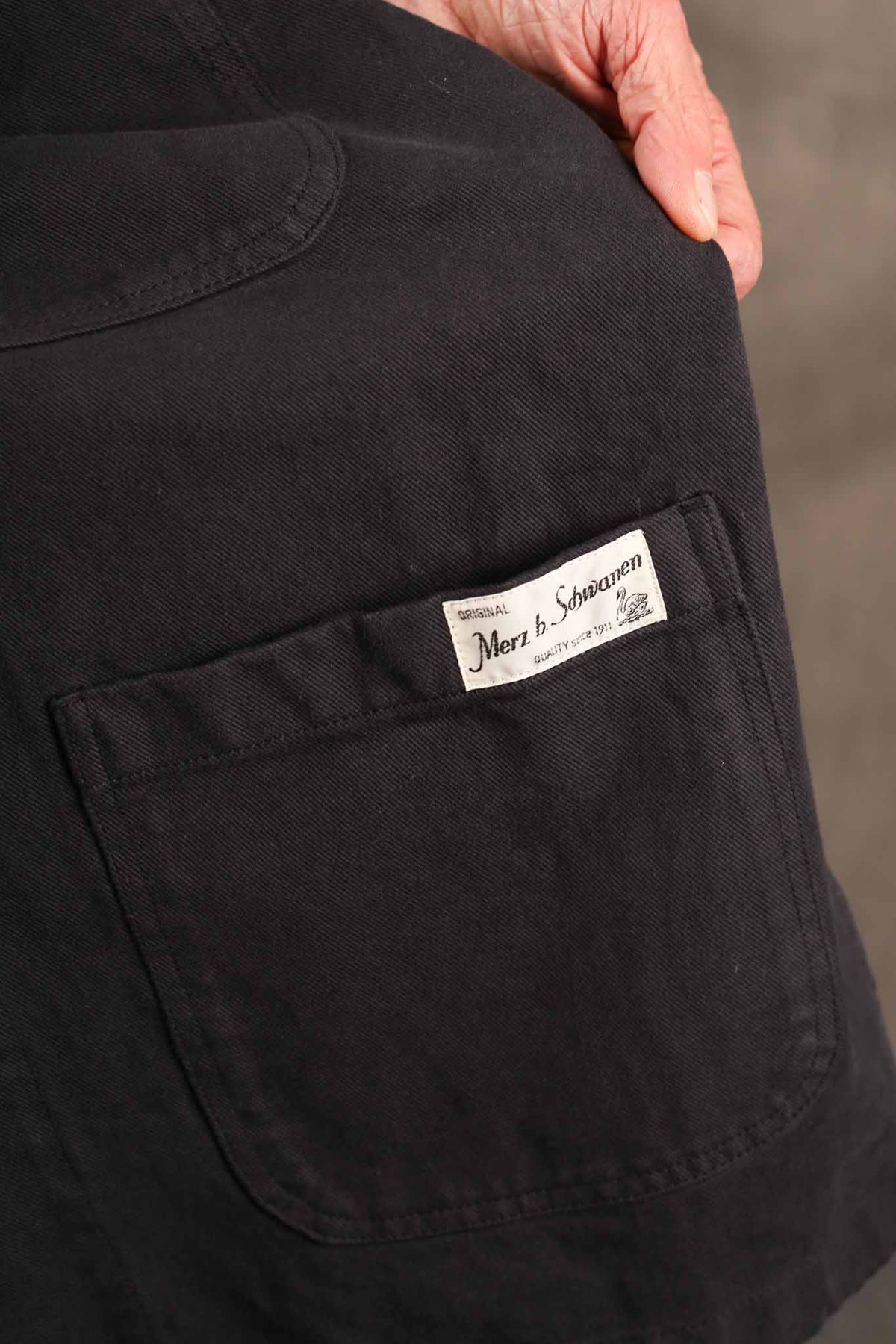Merz b. Schwanen JKT05.98.2 Worker's Cotton Twill Jacket Charcoal