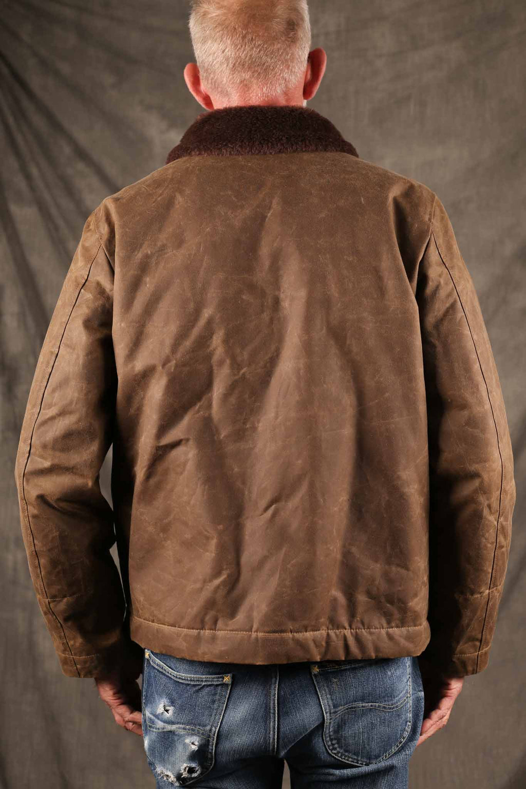 MANIFATTURA CECCARELLI - DECK JACKET WAXED CANVAS 7061-WX DARK TAN