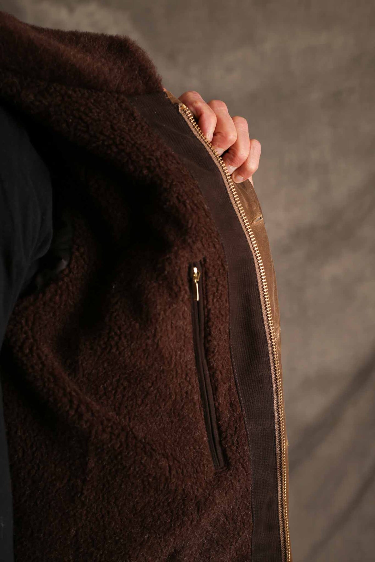 MANIFATTURA CECCARELLI - DECK JACKET WAXED CANVAS 7061-WX DARK TAN