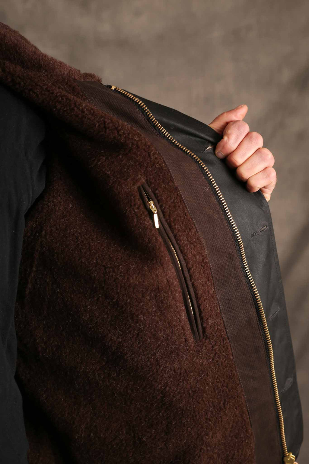MANIFATTURA CECCARELLI - DECK JACKET WAXED CANVAS 7061-WX Black