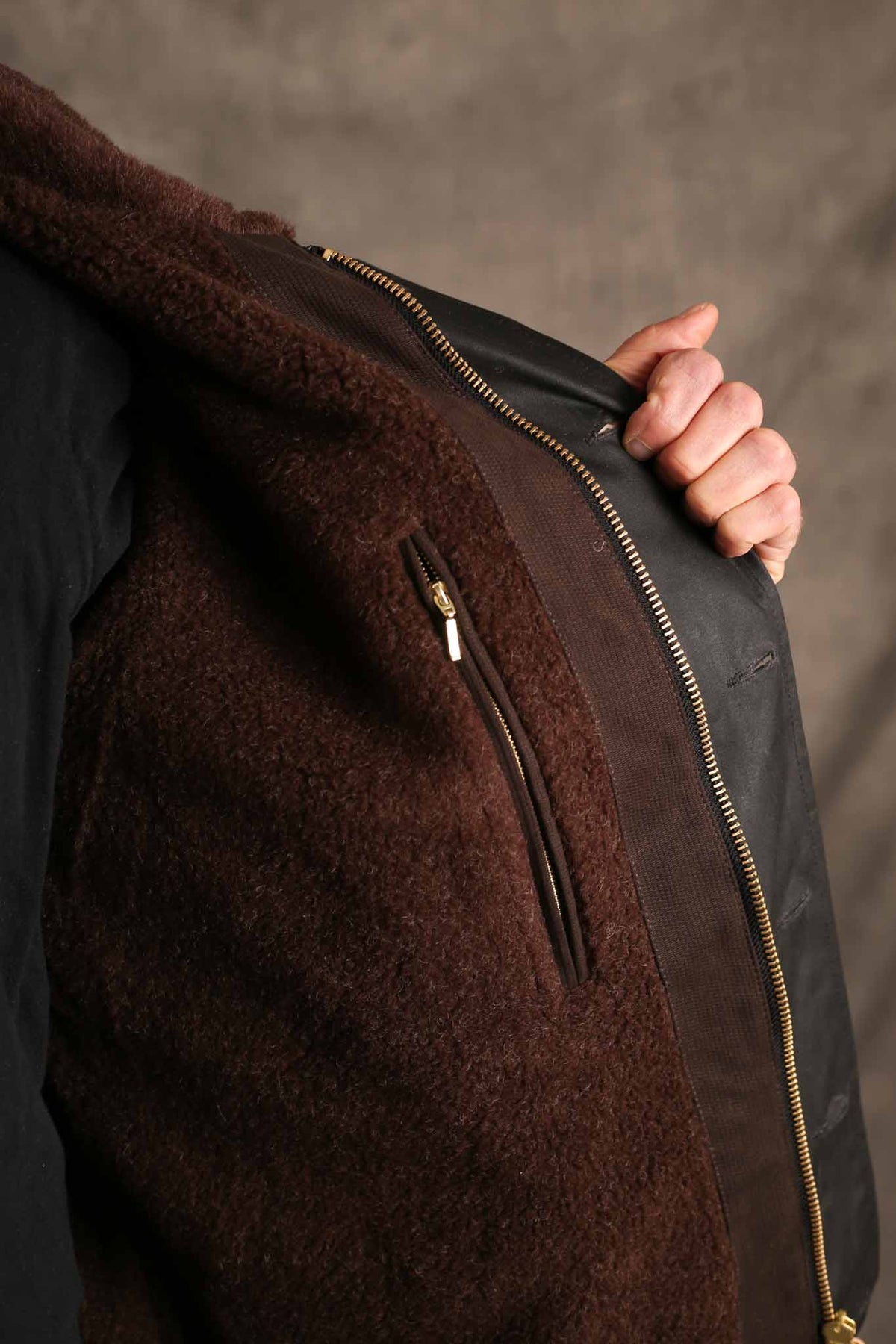 MANIFATTURA CECCARELLI - DECK JACKET WAXED CANVAS 7061-WX Black