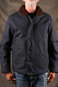 MANIFATTURA CECCARELLI - DECK JACKET WAXED CANVAS 7061-WX NAVY