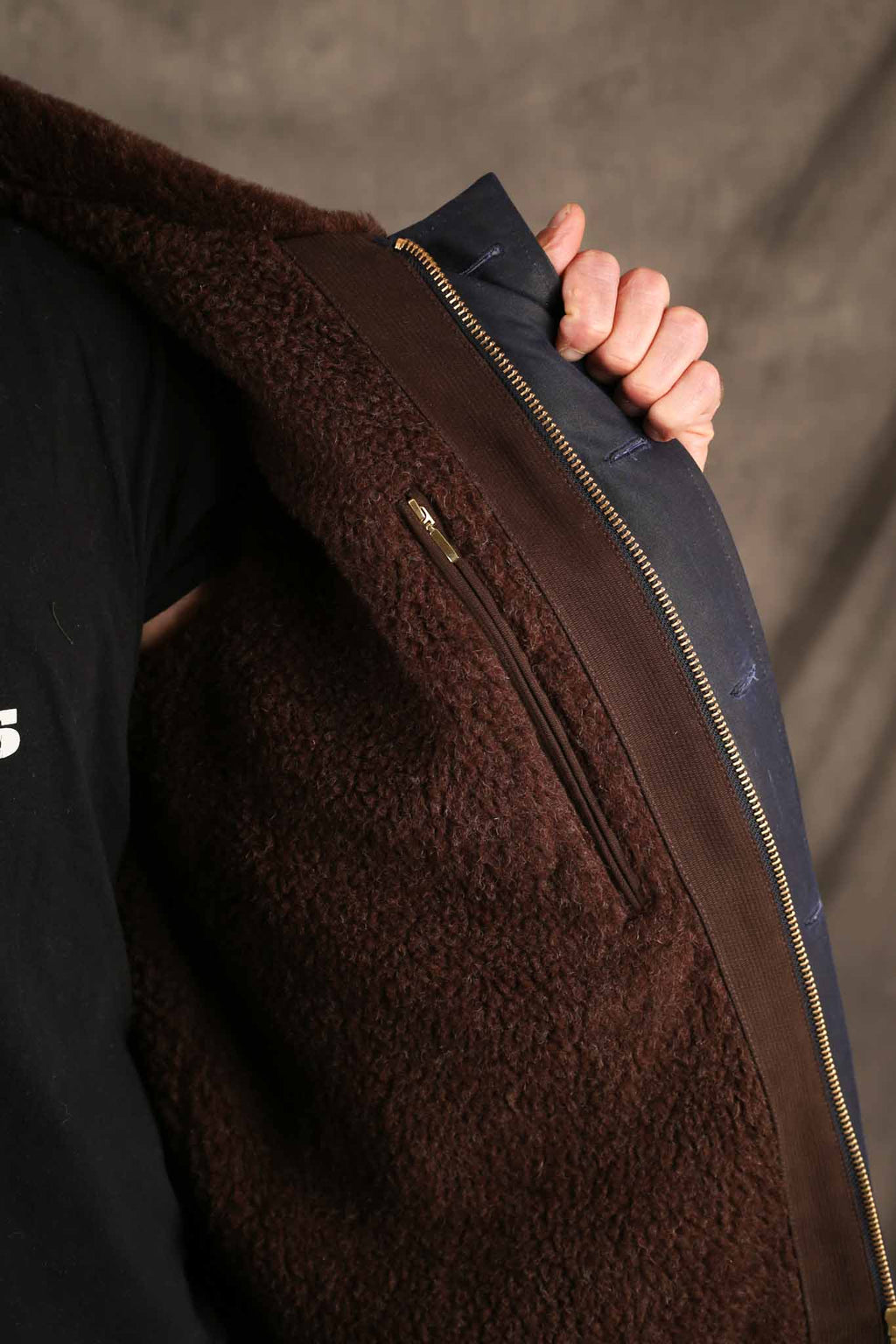 MANIFATTURA CECCARELLI - DECK JACKET WAXED CANVAS 7061-WX NAVY