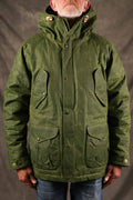 MANIFATTURA CECCARELLI - FISHERMAN DOWN PARKA JACKET WAXED CANVAS 7026-WX Light Green