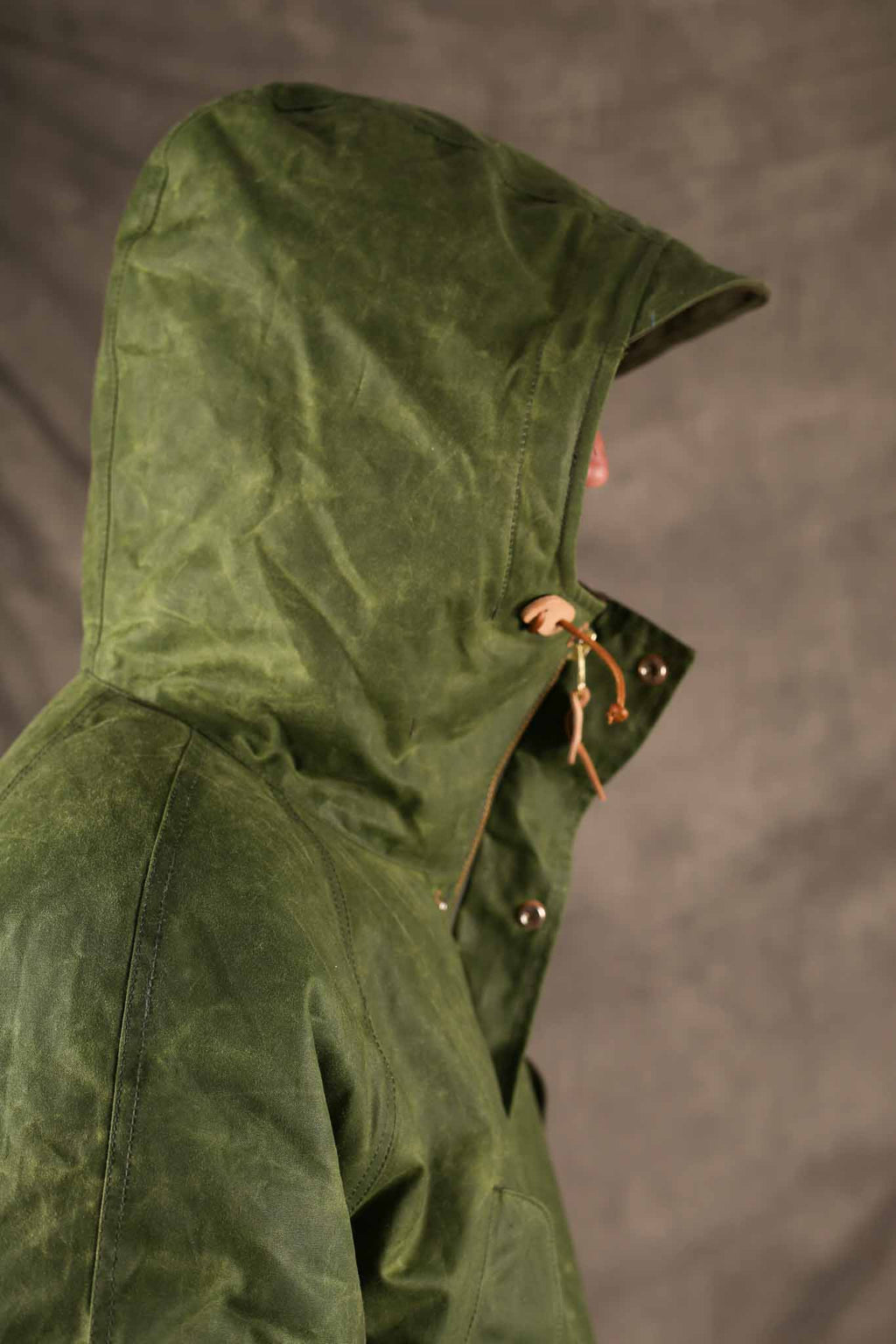 MANIFATTURA CECCARELLI - FISHERMAN DOWN PARKA JACKET WAXED CANVAS 7026-WX Light Green