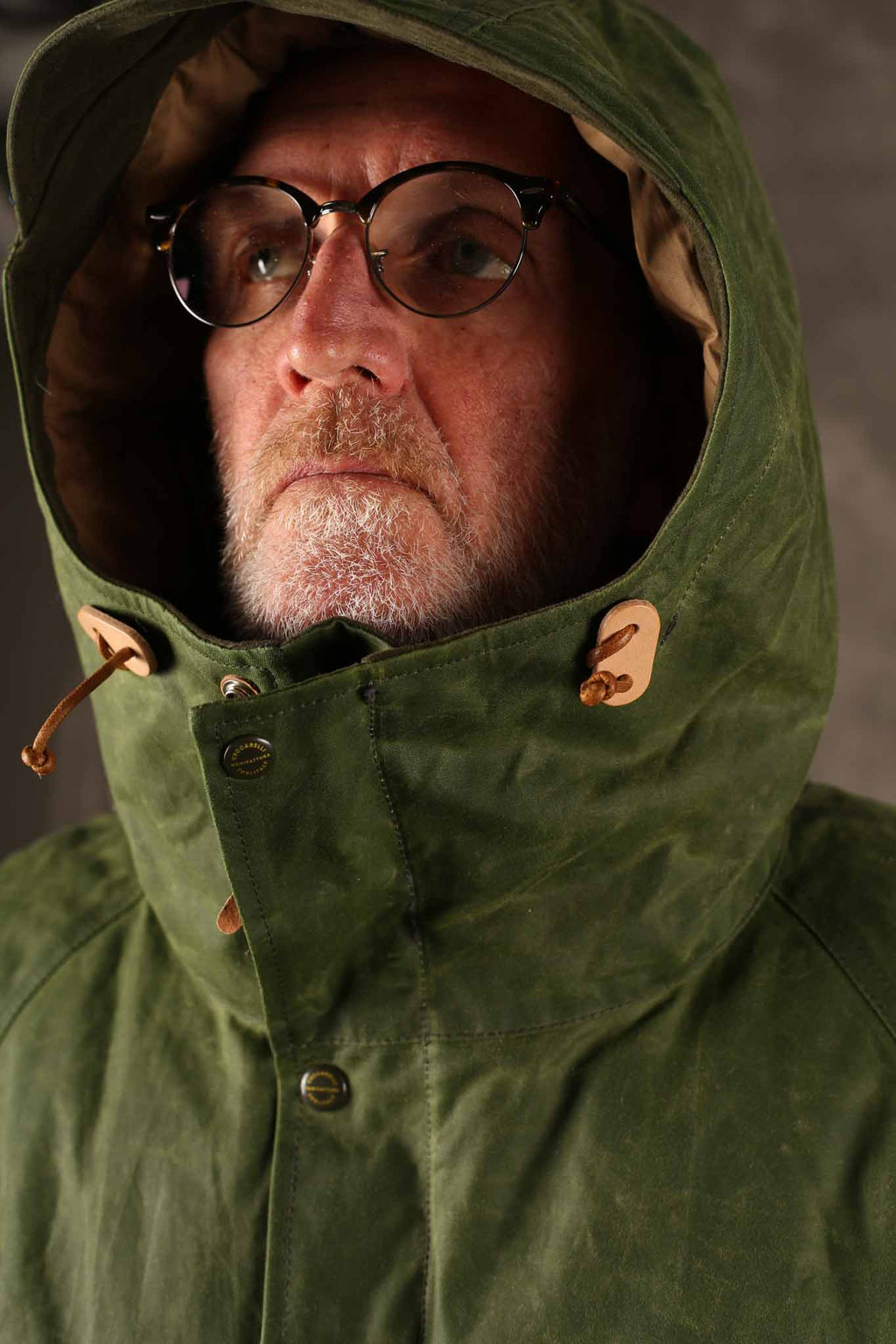 MANIFATTURA CECCARELLI - FISHERMAN DOWN PARKA JACKET WAXED CANVAS 7026-WX Light Green