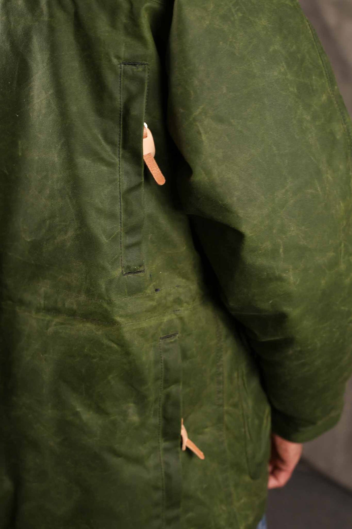 MANIFATTURA CECCARELLI - FISHERMAN DOWN PARKA JACKET WAXED CANVAS 7026-WX Light Green