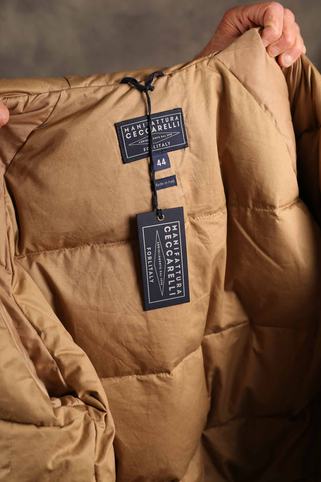 MANIFATTURA CECCARELLI - FISHERMAN DOWN PARKA JACKET WAXED CANVAS 7026-WX Light Green