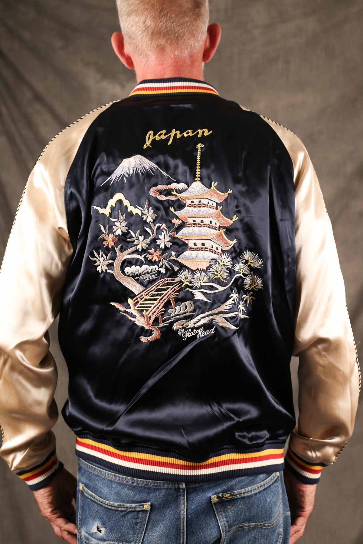 THE FLAT HEAD - FN-OJ-SV006  Reversible Souvenir Jacket Tiger & Dragon