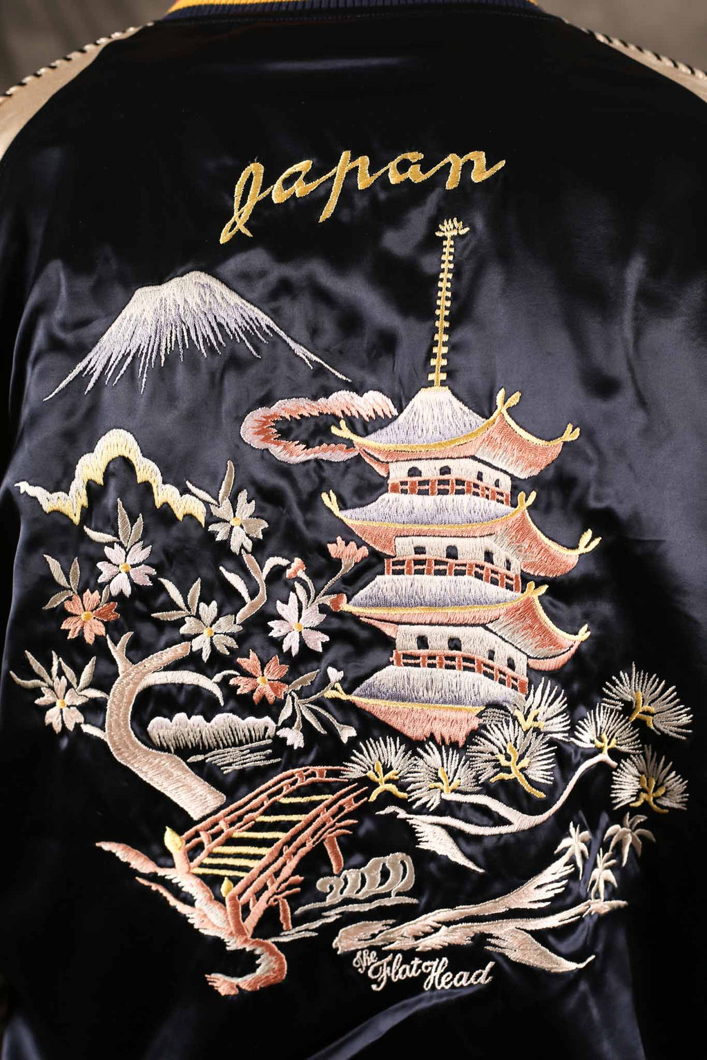 THE FLAT HEAD - FN-OJ-SV006  Reversible Souvenir Jacket Tiger & Dragon
