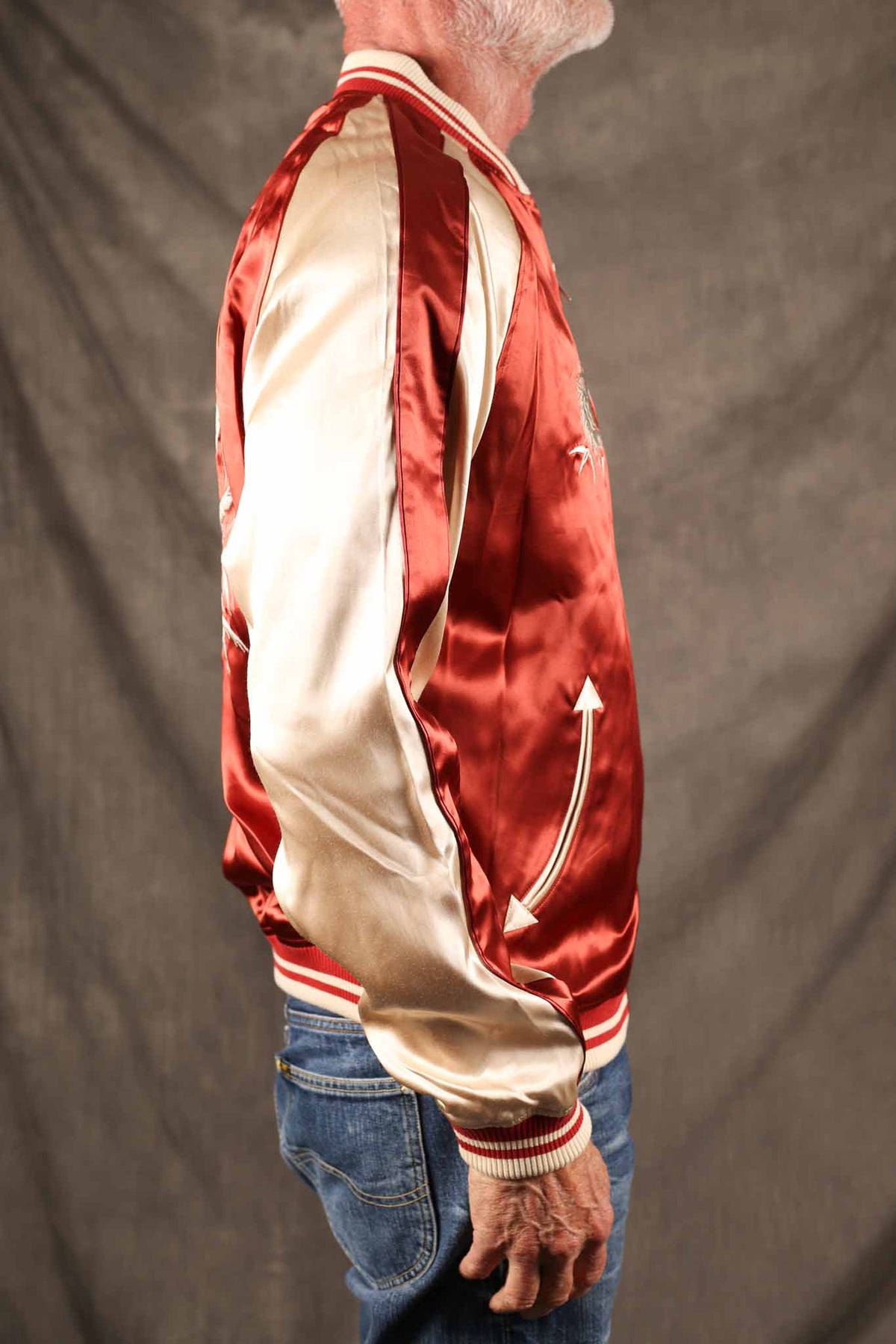 THE FLAT HEAD - FN-OJ-SV006  Reversible Souvenir Jacket Tiger & Dragon