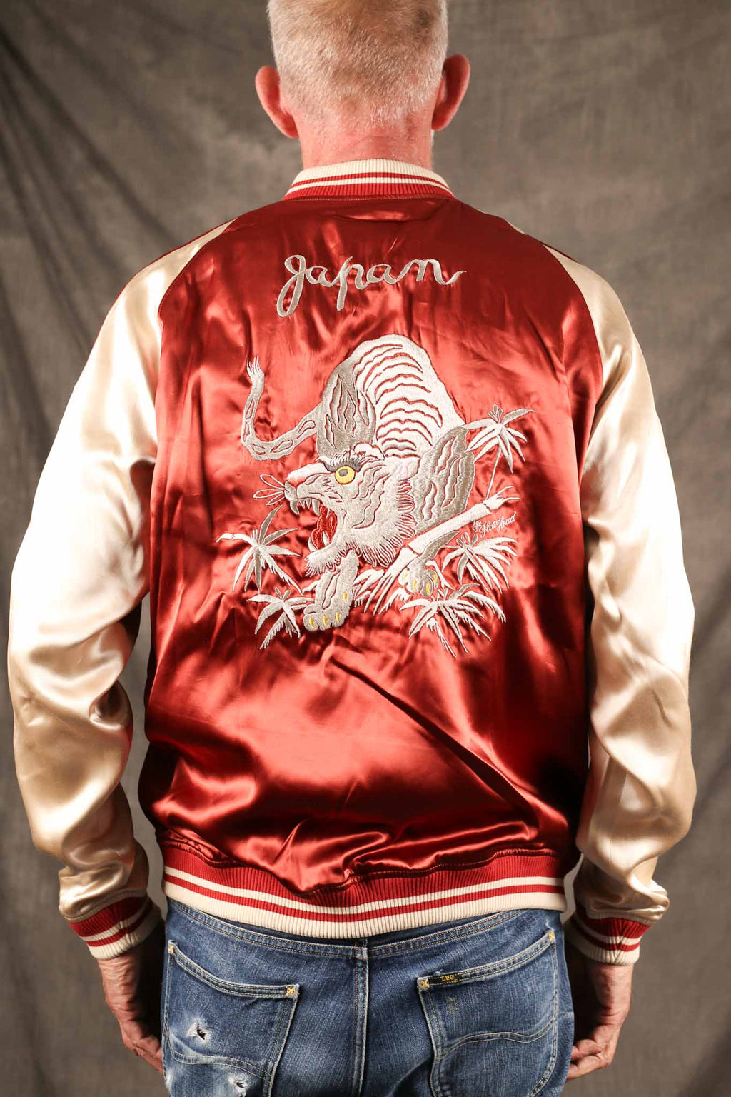 THE FLAT HEAD - FN-OJ-SV006  Reversible Souvenir Jacket Tiger & Dragon
