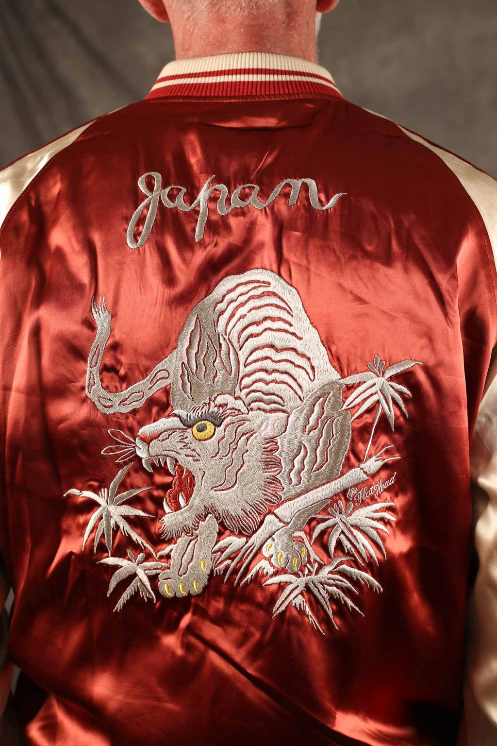 THE FLAT HEAD - FN-OJ-SV006  Reversible Souvenir Jacket Tiger & Dragon
