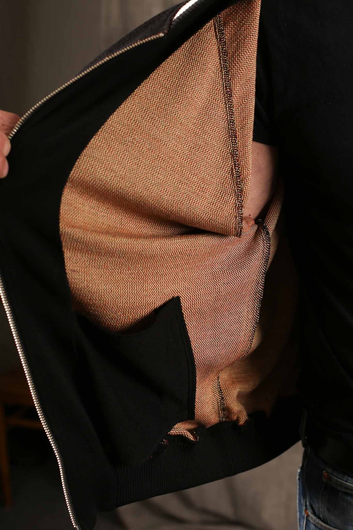 THE FLAT HEAD - FN-KT-S001 SILK KNIT JACKET