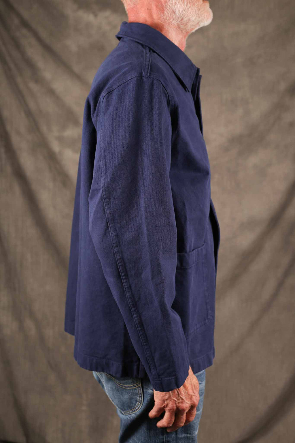 Merz b. Schwanen JKT05.66.2 Worker's Cotton Twill Jacket Blue