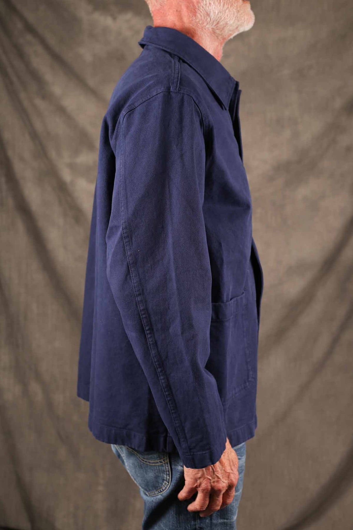 Merz b. Schwanen JKT05.66.2 Worker's Cotton Twill Jacket Blue