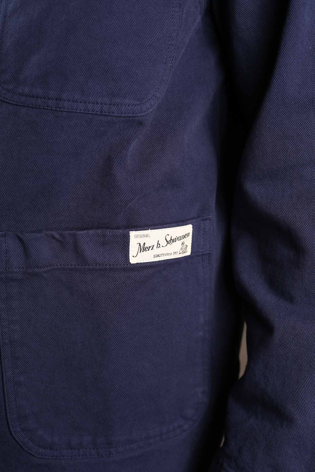 Merz b. Schwanen JKT05.66.2 Worker's Cotton Twill Jacket Blue