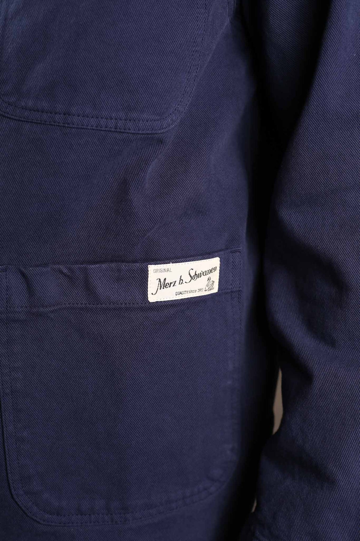 Merz b. Schwanen JKT05.66.2 Worker's Cotton Twill Jacket Blue