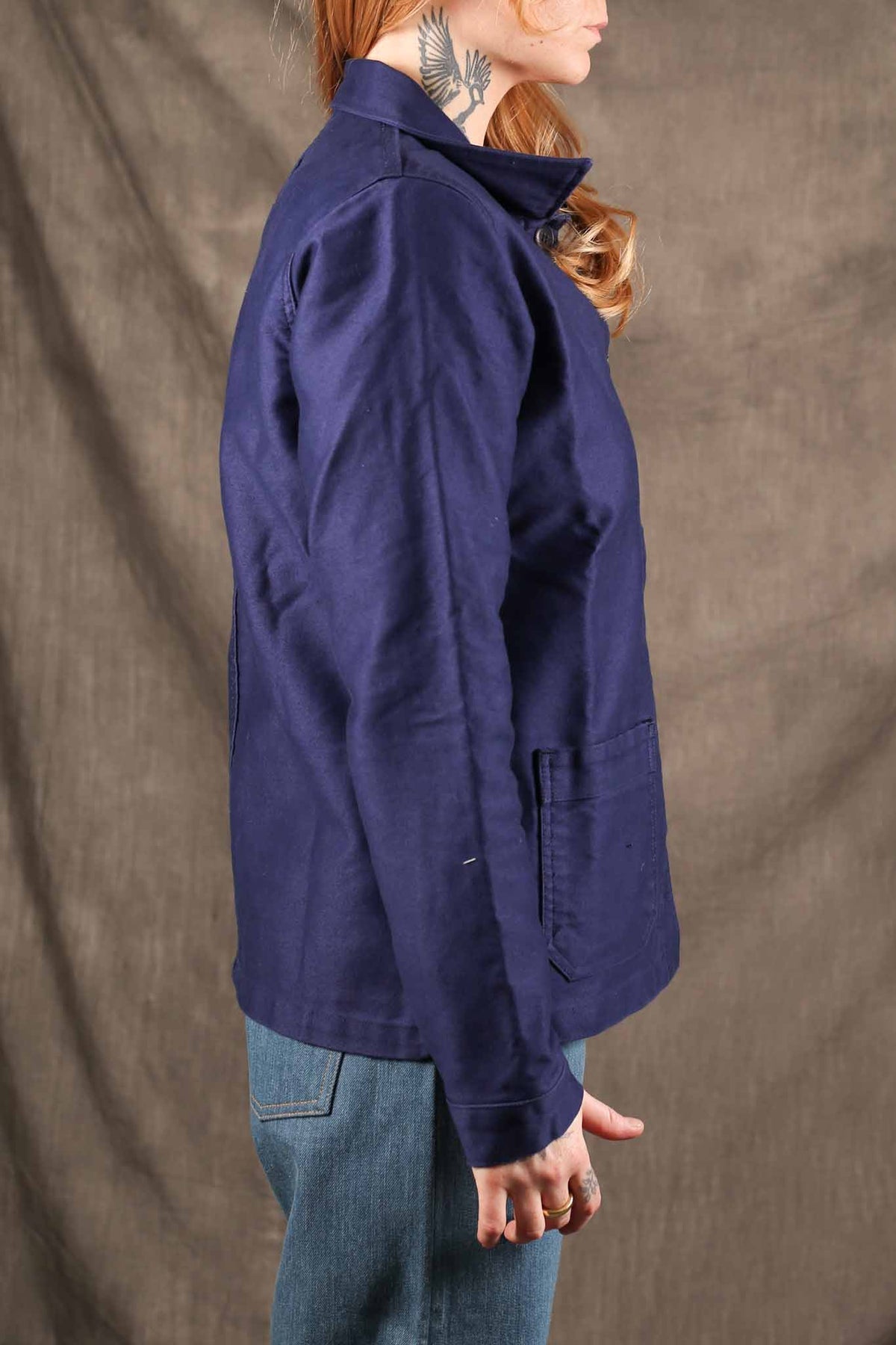 Le Mont St. Michel Womens The Real Work Jacket Blue