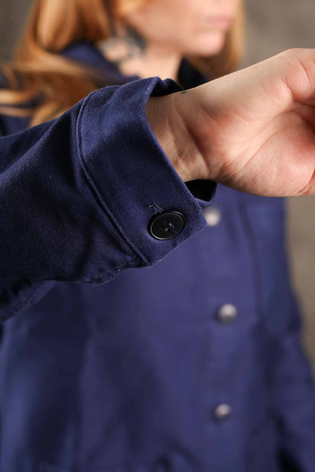 Le Mont St. Michel Womens The Real Work Jacket Blue