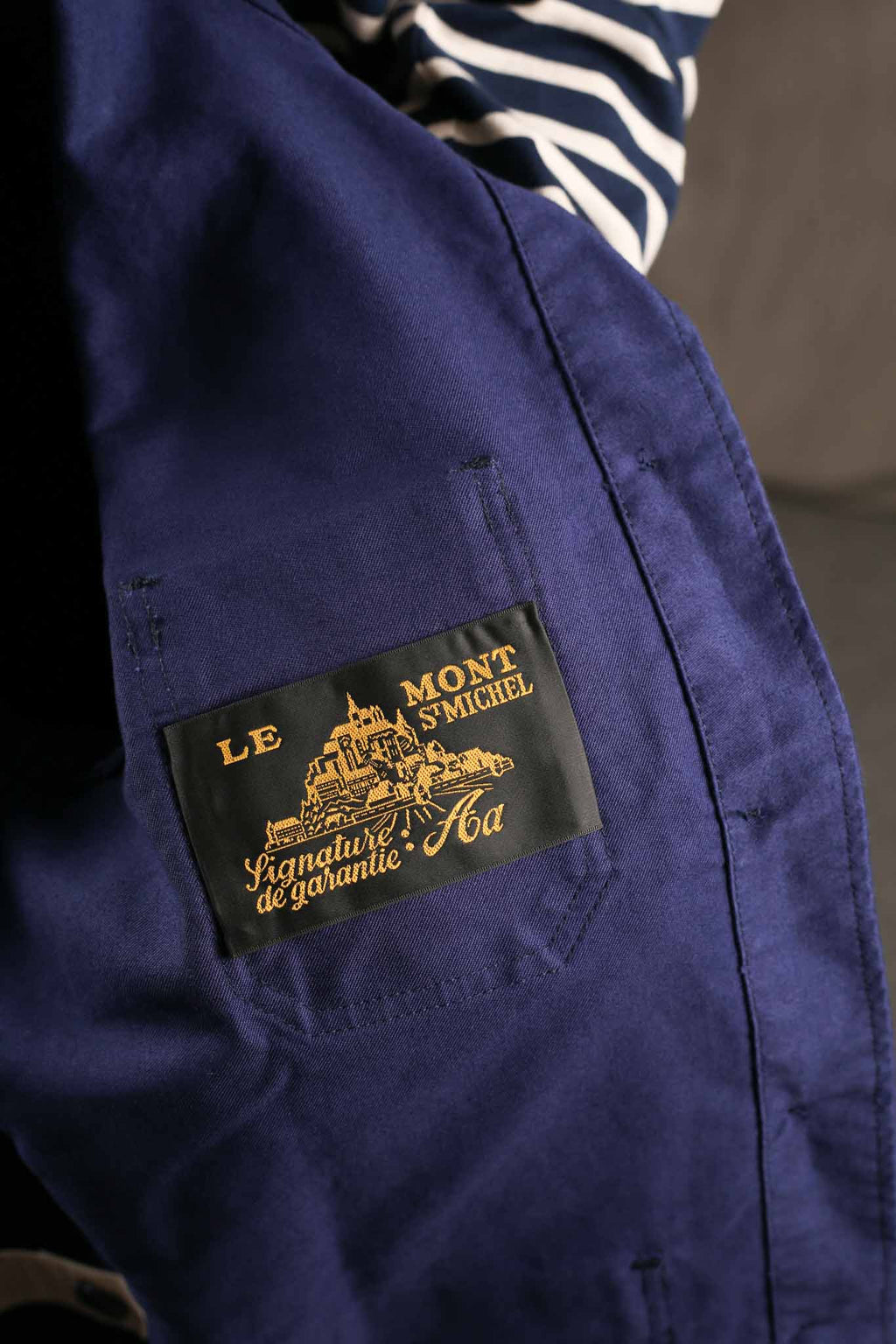 Le Mont St. Michel Womens The Real Work Jacket Blue