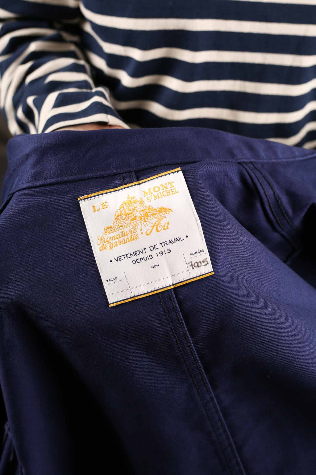 Le Mont St. Michel Womens The Real Work Jacket Blue