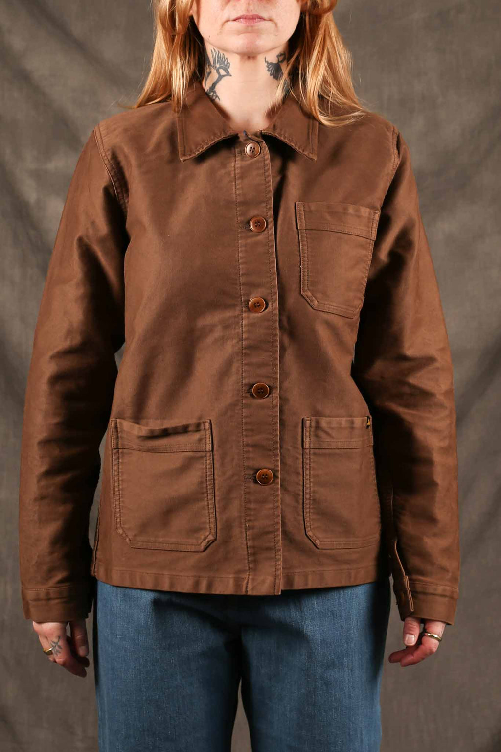 Le Mont St. Michel Womens The Real Work Jacket Brown