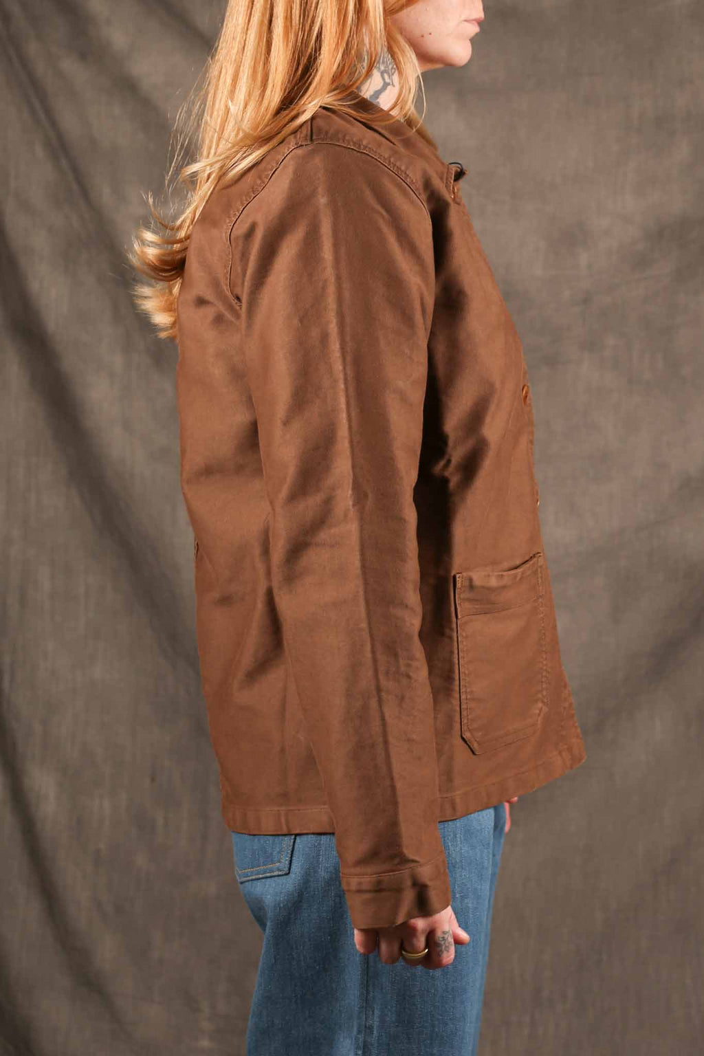 Le Mont St. Michel Womens The Real Work Jacket Brown