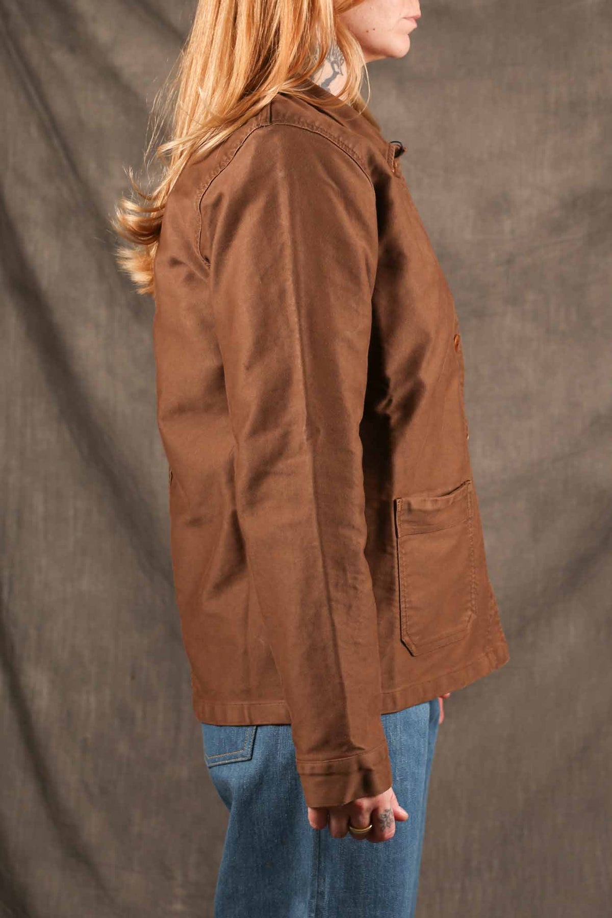 Le Mont St. Michel Womens The Real Work Jacket Brown