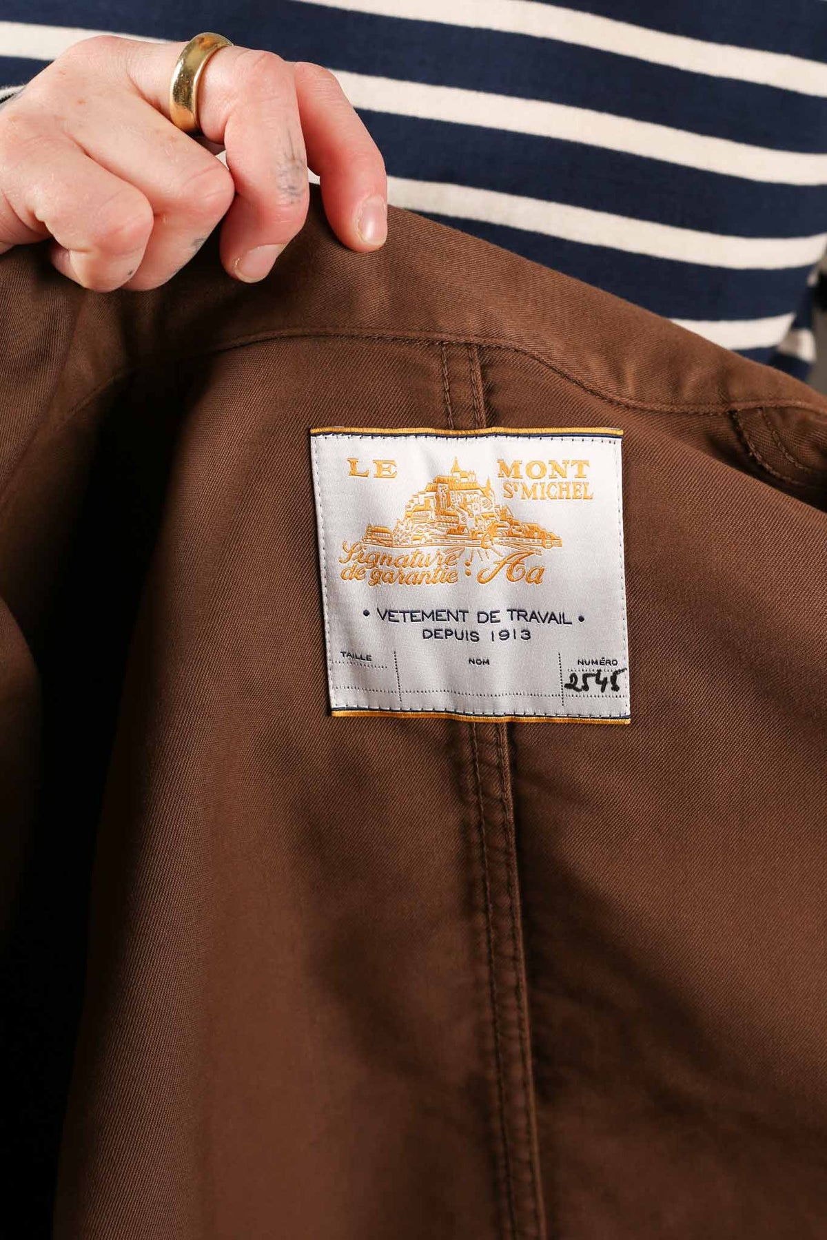 Le Mont St. Michel Womens The Real Work Jacket Brown