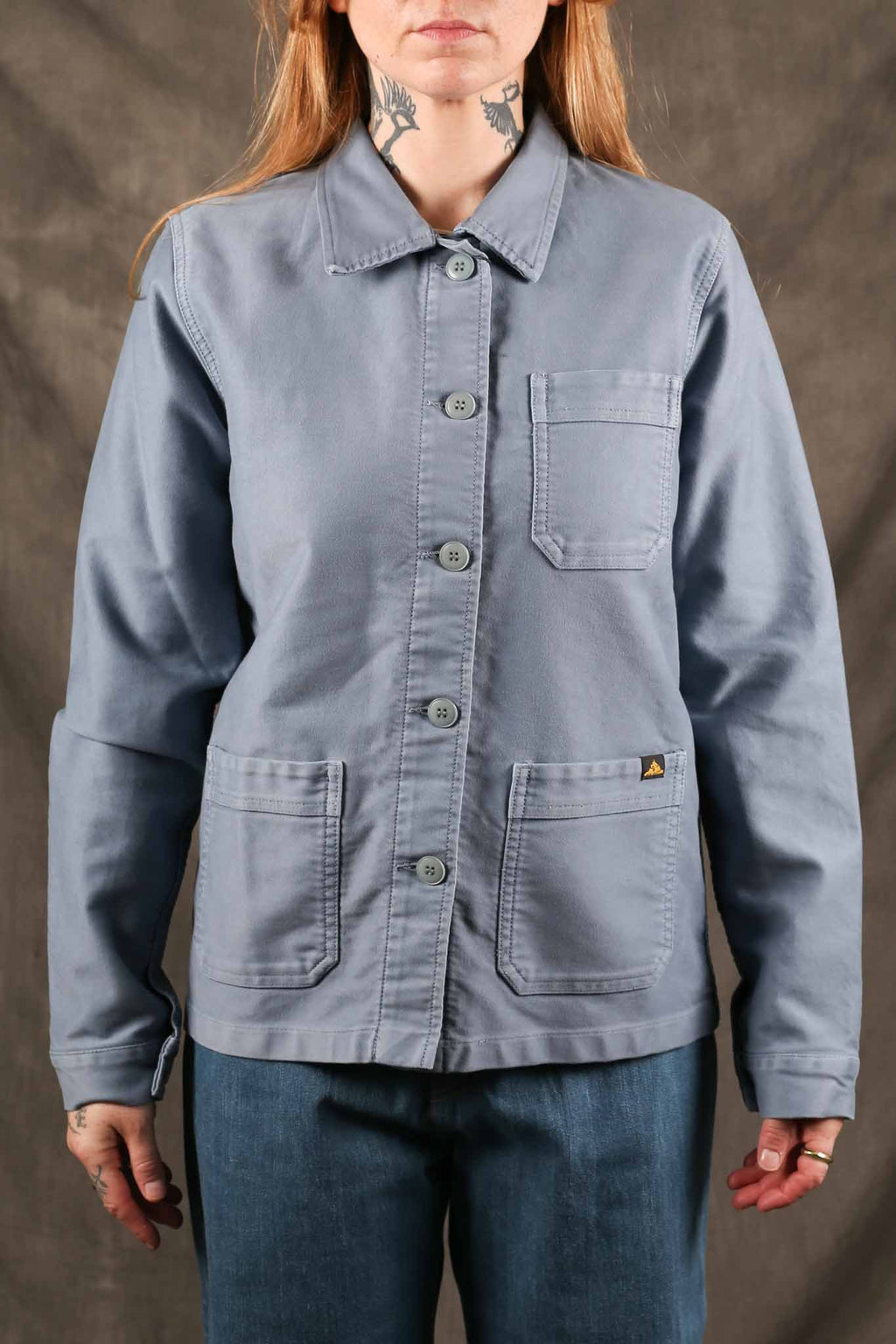 Le Mont St. Michel Womens The Real Work Jacket Sky Blue