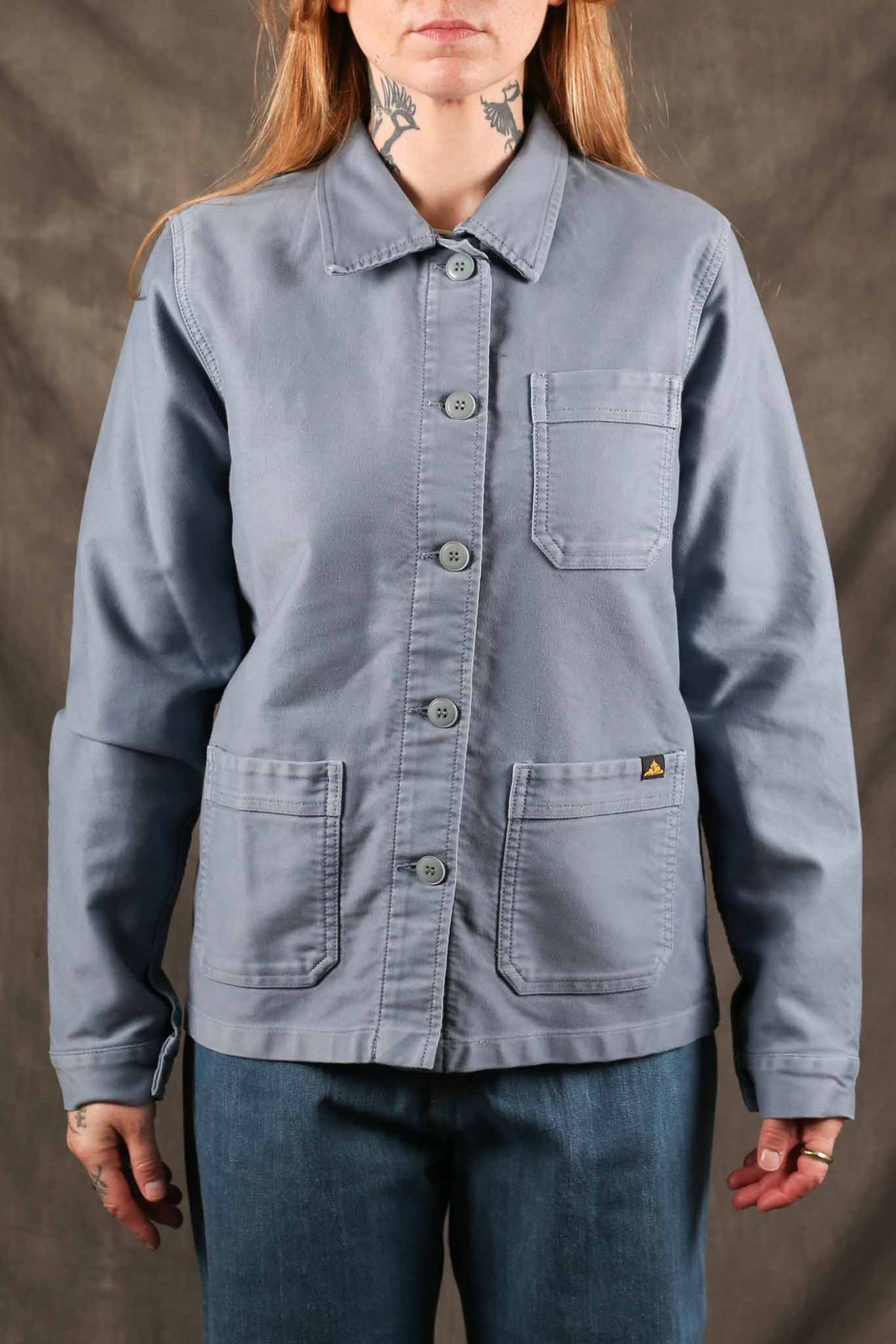 Le Mont St. Michel Womens The Real Work Jacket Sky Blue