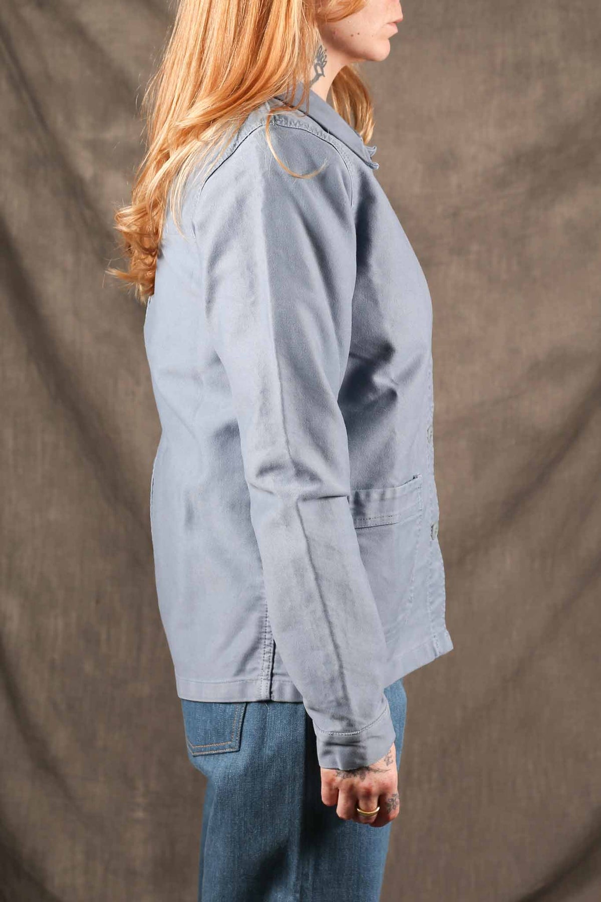 Le Mont St. Michel Womens The Real Work Jacket Sky Blue