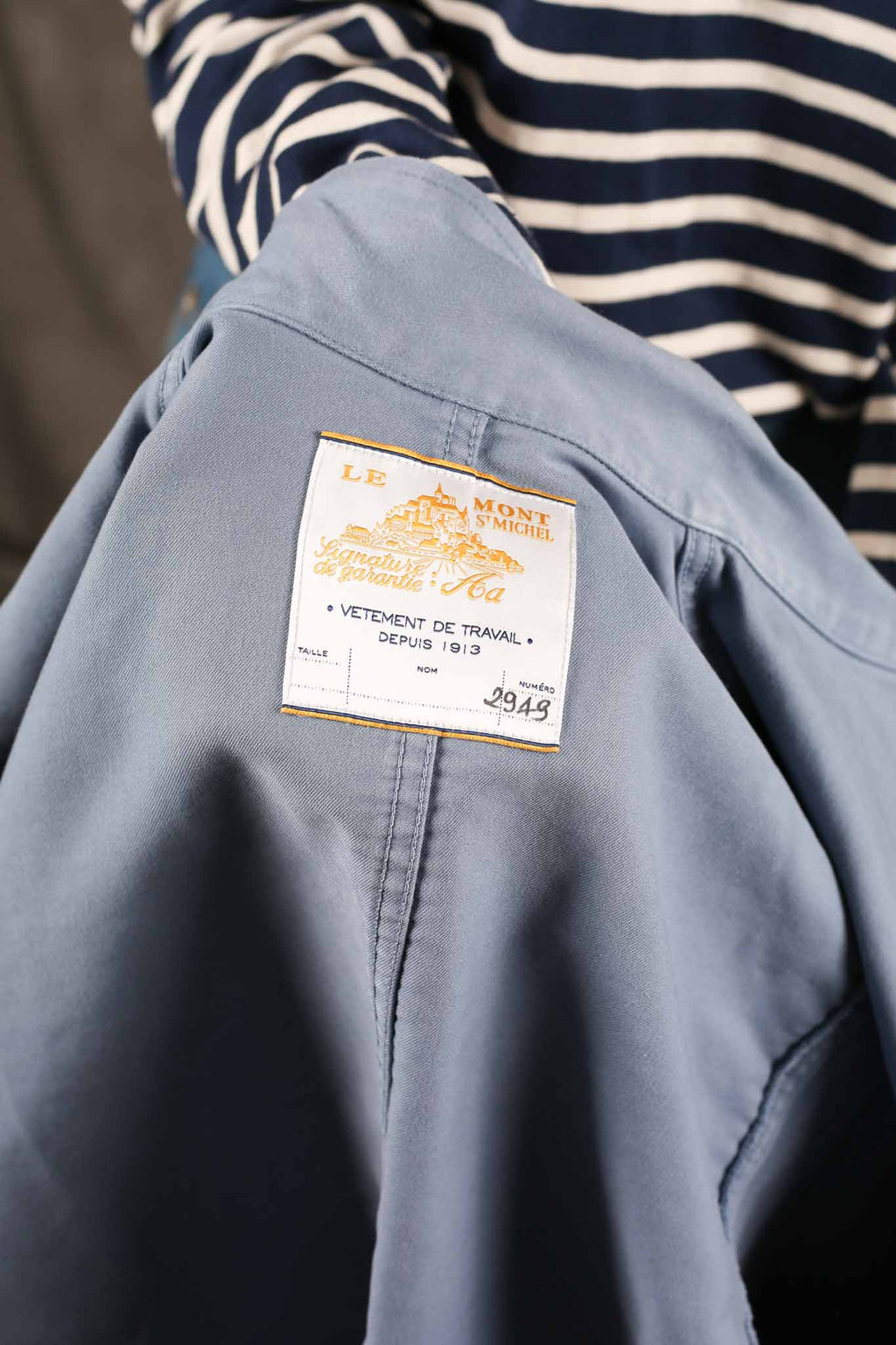 Le Mont St. Michel Womens The Real Work Jacket Sky Blue