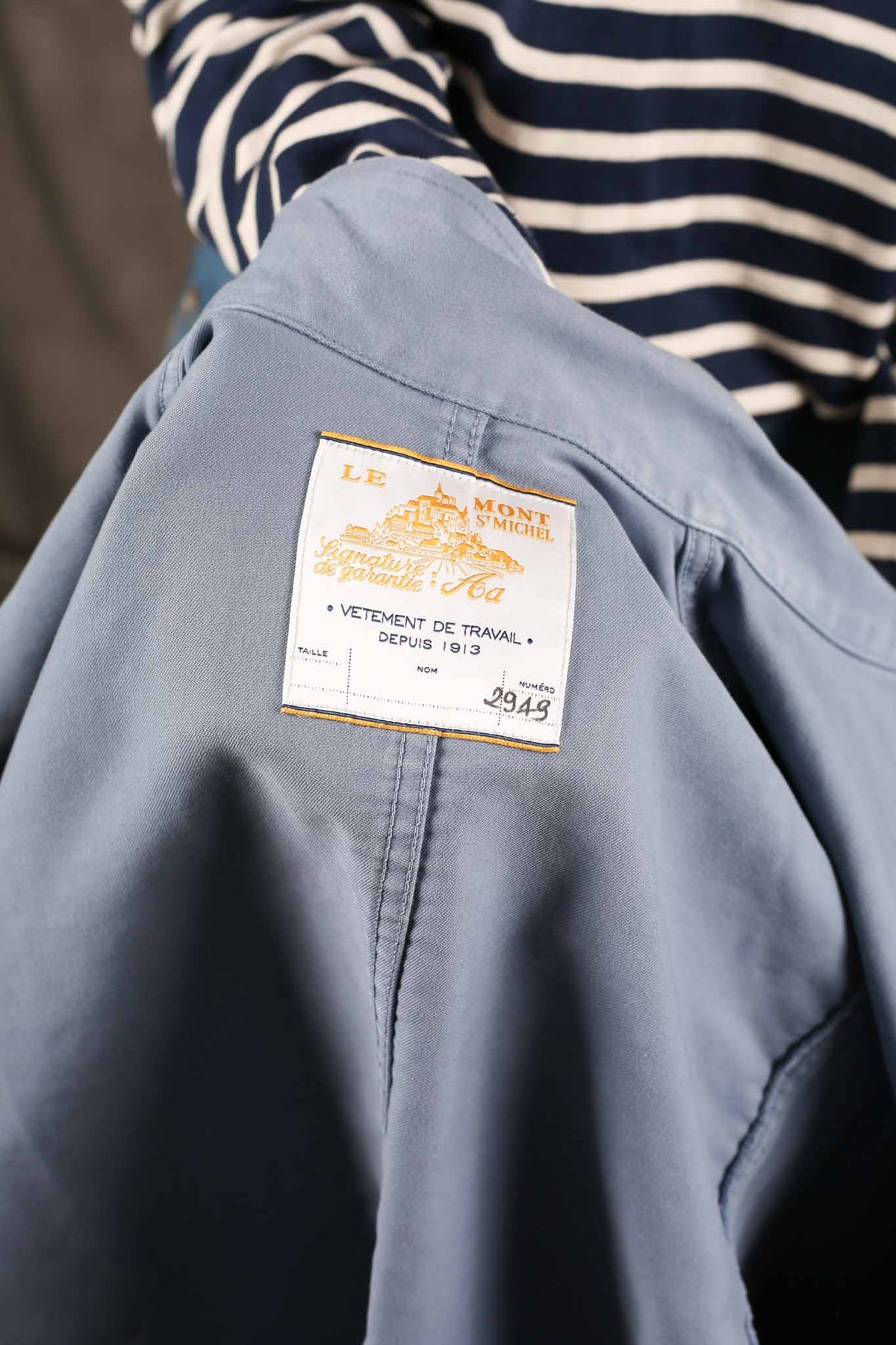 Le Mont St. Michel Womens The Real Work Jacket Sky Blue