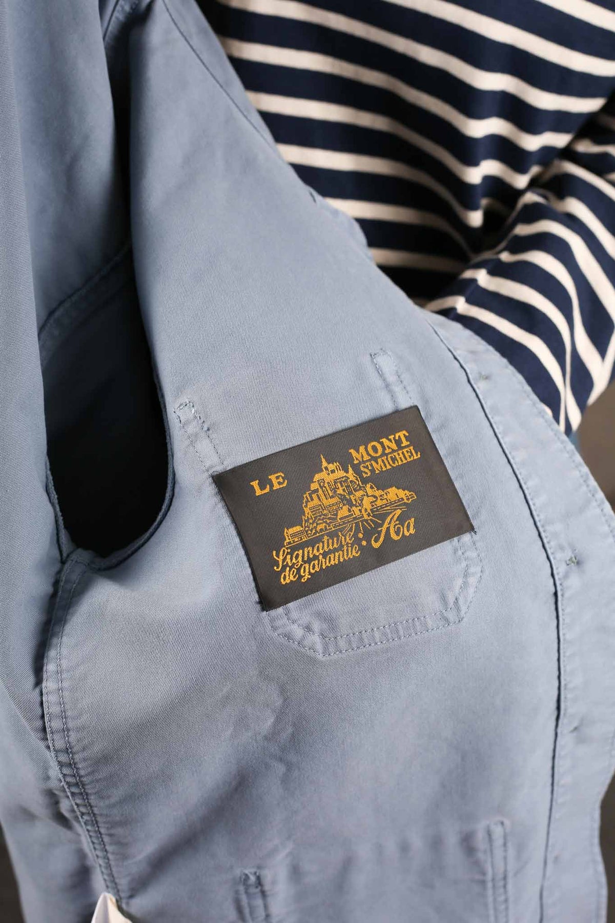Le Mont St. Michel Womens The Real Work Jacket Sky Blue
