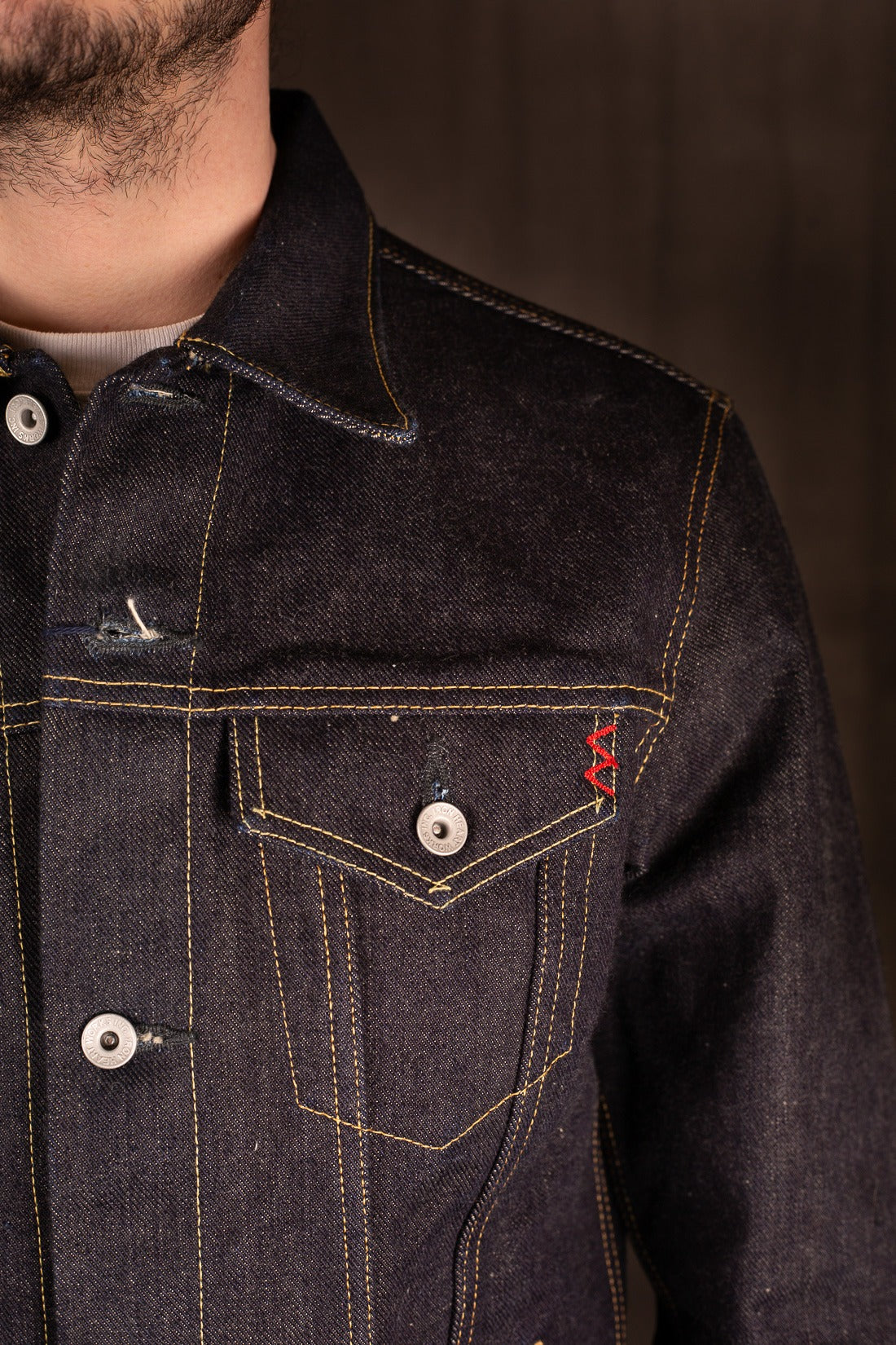 Iron Heart IH-526L 19oz Left-Hand Twill Selvedge Denim Type III Jacket - Indigo