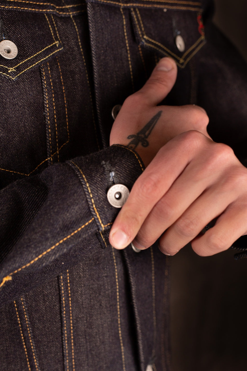 Iron Heart IH-526L 19oz Left-Hand Twill Selvedge Denim Type III Jacket - Indigo