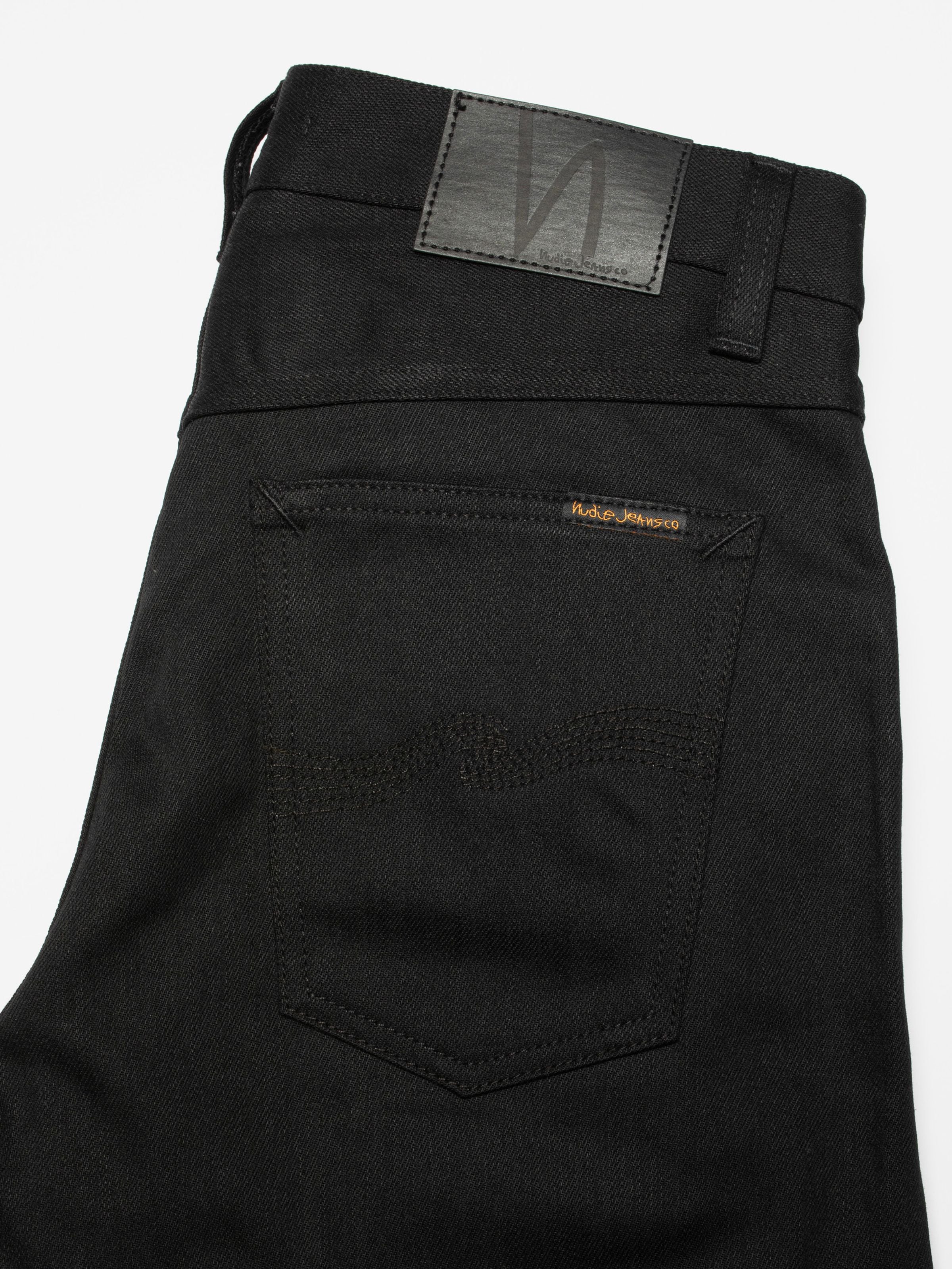 Nudie Jeans Solid Ollie 12.75 oz. Dry Black Selvage
