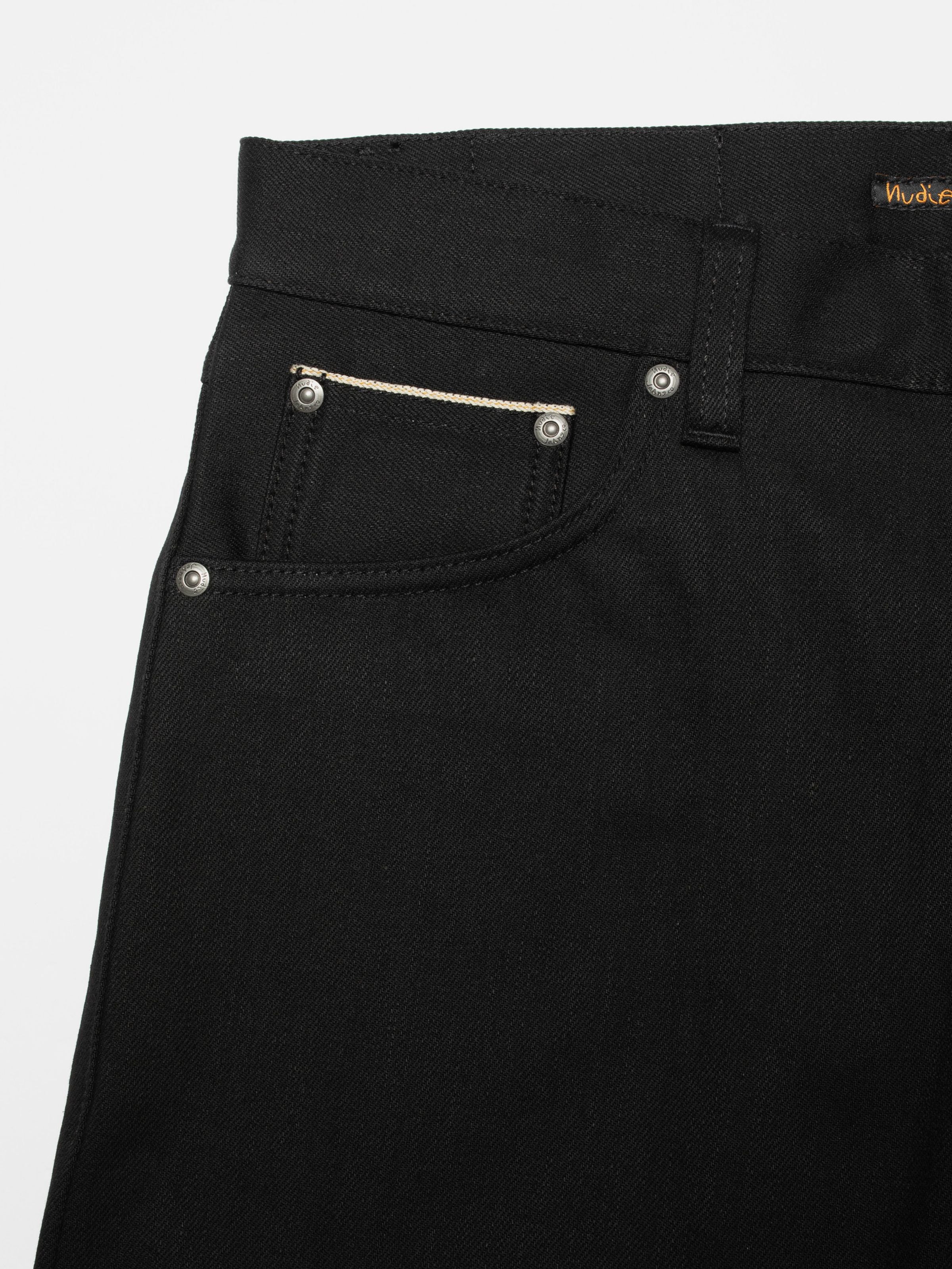Nudie Jeans Solid Ollie 12.75 oz. Dry Black Selvage