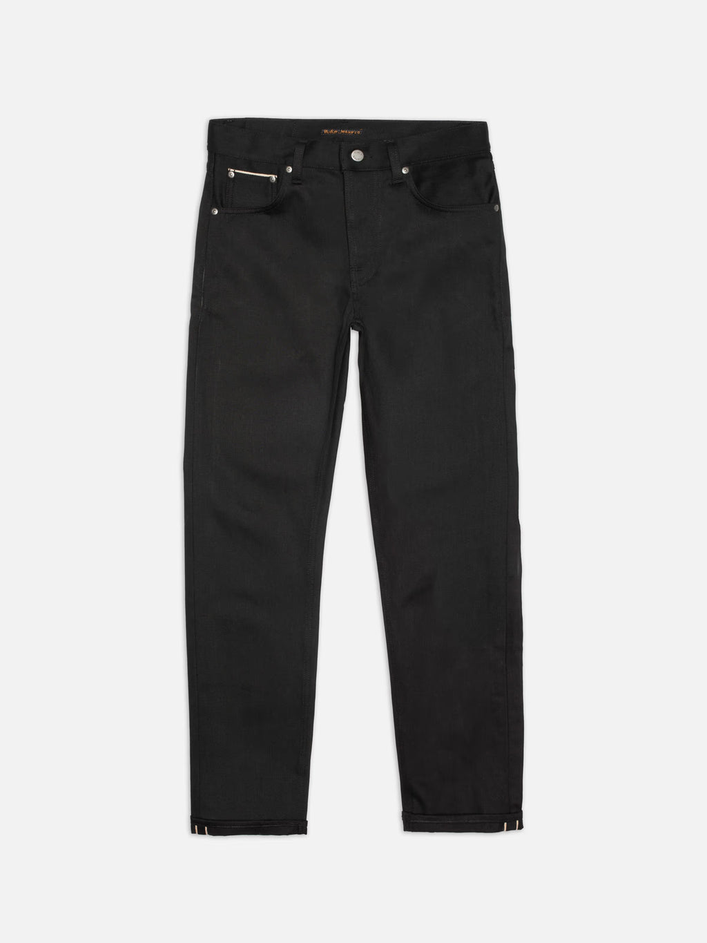 Nudie Jeans Solid Ollie 12.75 oz. Dry Black Selvage