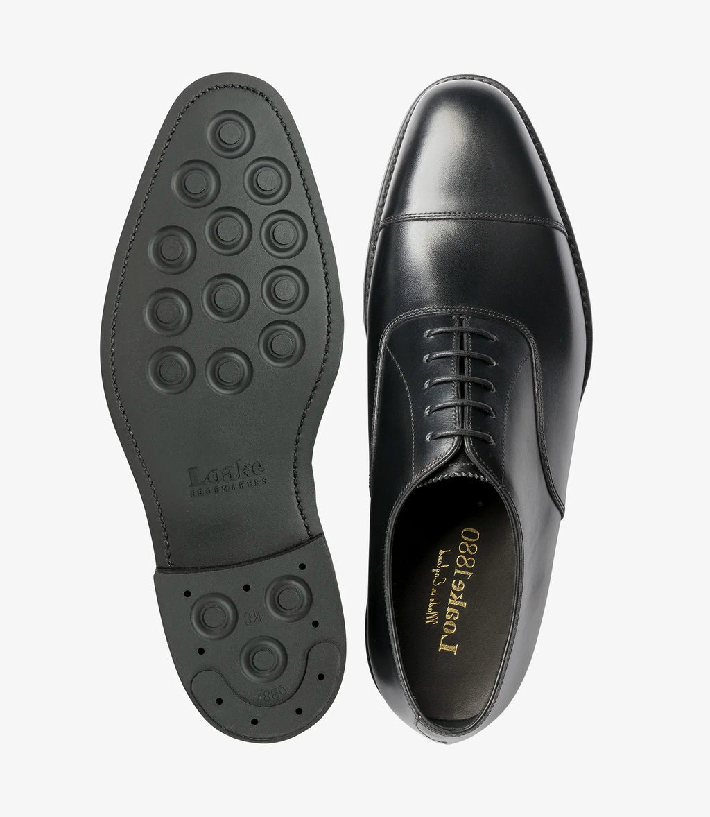 Loake 1880 Aldwych G Last Black Calf Oxford Rubber soles
