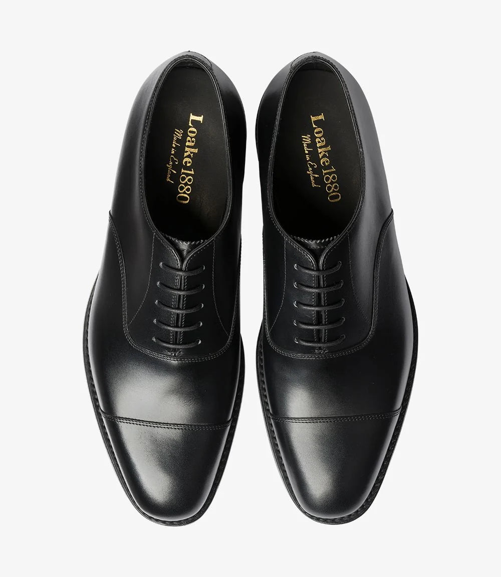 Loake 1880 Aldwych G Last Black Calf Oxford Rubber soles