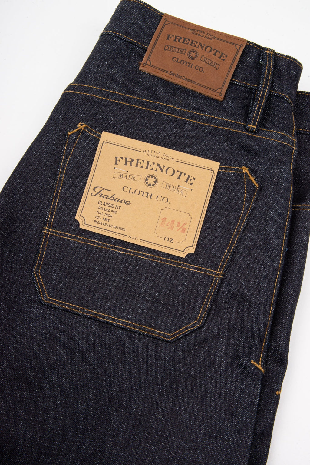 Freenote Cloth Trabuco classic straight 14.50 ounce kaihara denim