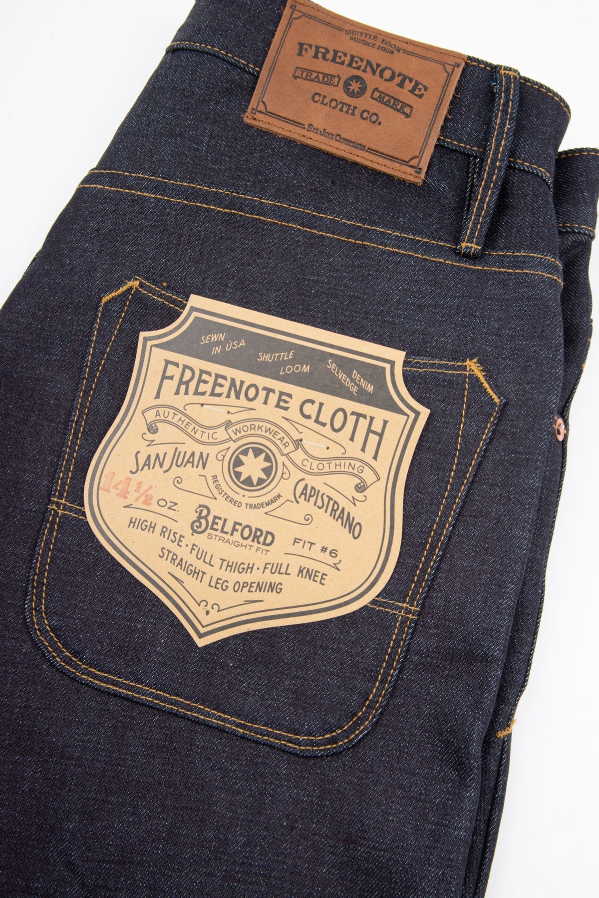 Freenote Cloth - belford straight 14.50 ounce kaihara denim